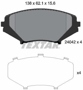 Brake Pad Set, disc brake 2404201
