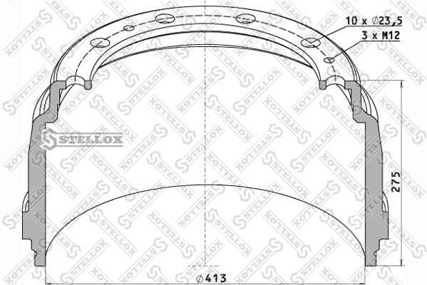Brake Drum 85-00028-SX
