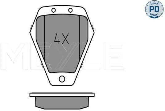 Brake Pad Set, disc brake MEYLE-PD: Advanced performance and design. 025 214 5218/PD - image 2