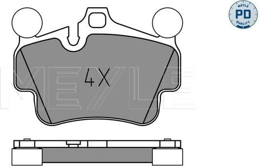 Brake Pad Set, disc brake MEYLE-PD: Advanced performance and design. 025 240 4917/PD