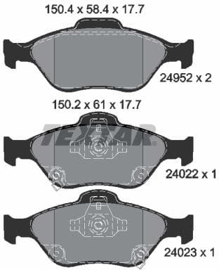 Brake Pad Set, disc brake Q+ 2495201
