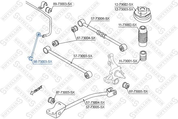 Link/Coupling Rod, stabiliser bar 56-73003-SX