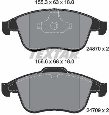 Brake Pad Set, disc brake Q+ 2487001