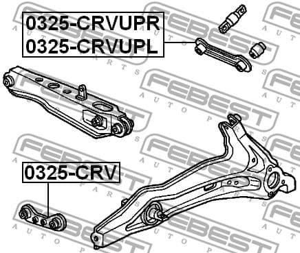 Control/Trailing Arm, wheel suspension 0325-CRVUPR - image 2