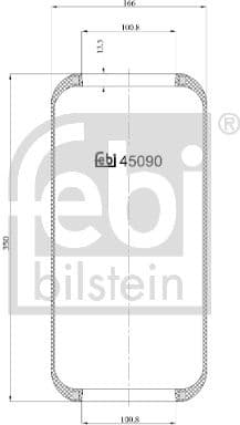 Bellow, air suspension 45090