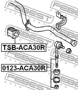 Mounting, stabiliser bar TSB-ACA30R - image 2