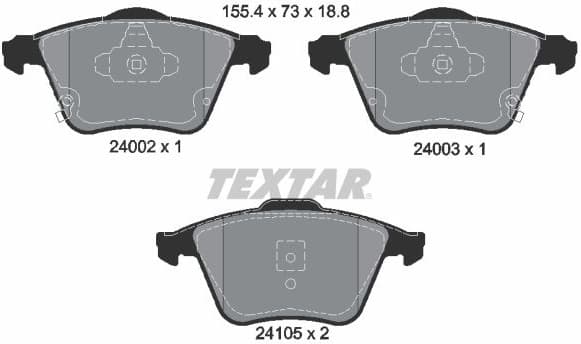 Brake Pad Set, disc brake Q+ 2400201