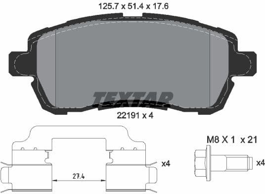 Brake Pad Set, disc brake Q+ 2219103