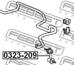 Link/Coupling Rod, stabiliser bar 0323-209