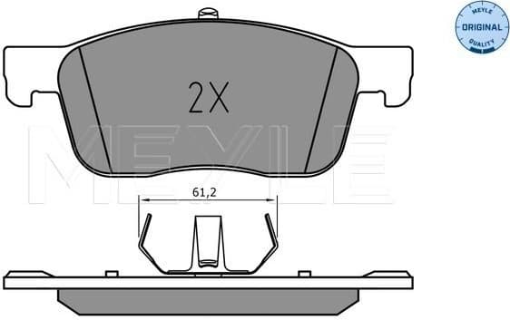 Brake Pad Set, disc brake MEYLE-ORIGINAL: True to OE. 025 225 9417