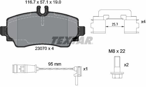 Brake Pad Set, disc brake Q+ 2307005
