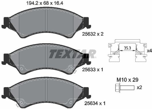 Brake Pad Set, disc brake Q+ 2563201