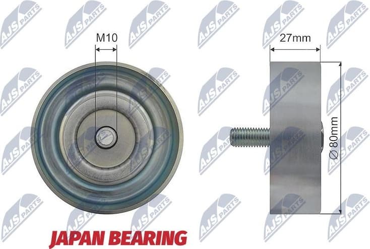 Deflection/Guide Pulley, V-ribbed belt RNK-HY-010