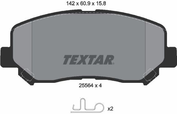 Brake Pad Set, disc brake 2556401