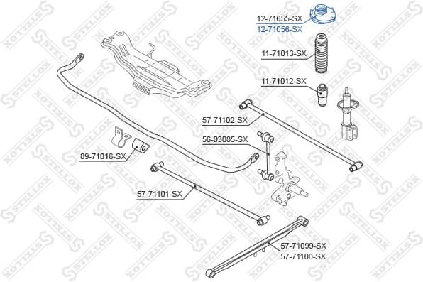 Suspension Strut Support Mount 12-71056-SX - image 2