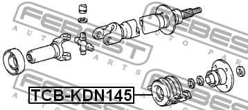 Bearing, propshaft centre bearing TCB-KDN145 - image 2