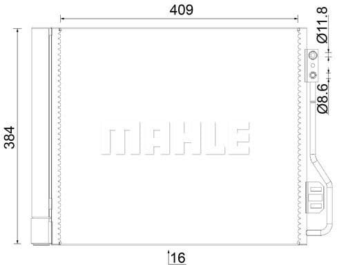 Condenser, air conditioning BEHR AC 488 000S