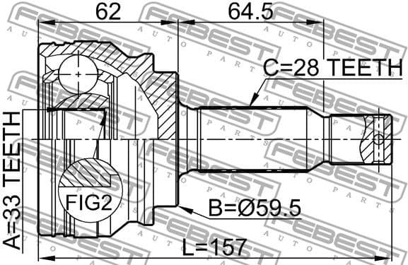 Joint Kit, drive shaft 0410-CY34 - image 2