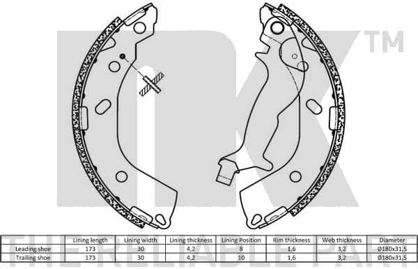 Brake Shoe Set 2734737 - image 2