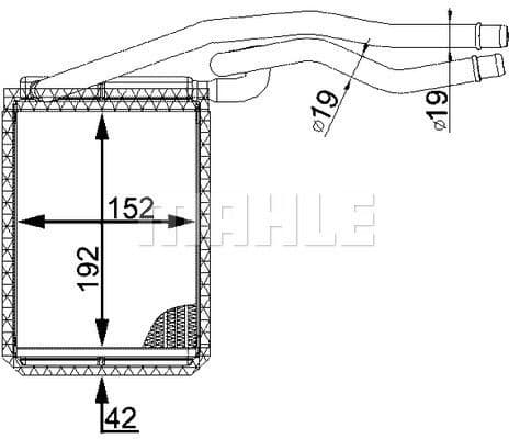 Heat Exchanger, interior heating BEHR AH 22 000S - image 2