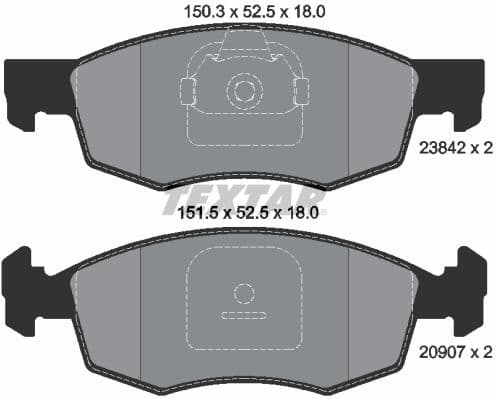 Brake Pad Set, disc brake Q+ 2384201