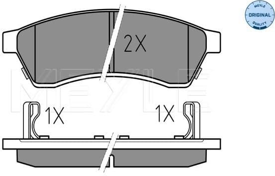 Brake Pad Set, disc brake MEYLE-ORIGINAL: True to OE. 025 247 4414/W