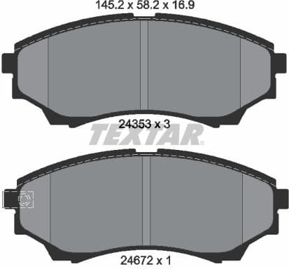 Brake Pad Set, disc brake 2435301