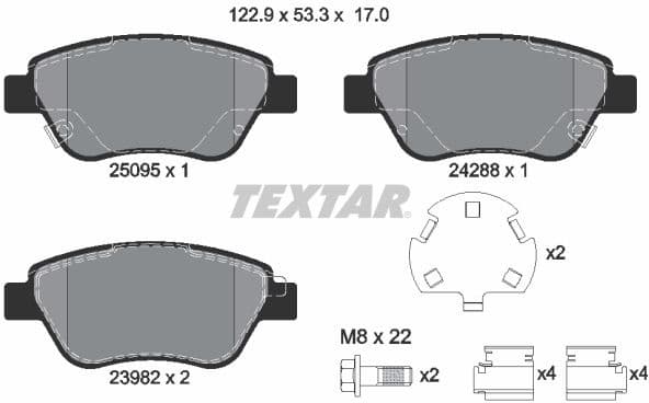 Brake Pad Set, disc brake Q+ 2509501