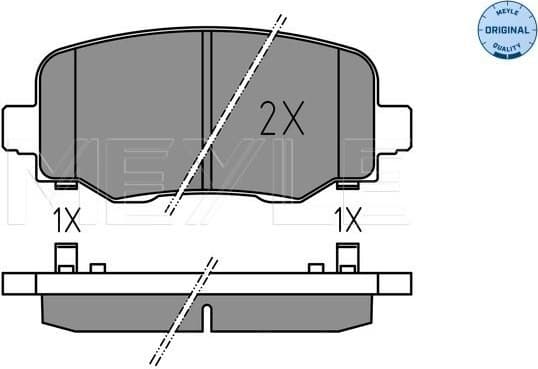 Brake Pad Set, disc brake MEYLE-ORIGINAL: True to OE. 025 257 3318