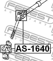 Joint, steering shaft AS-1640 - image 2