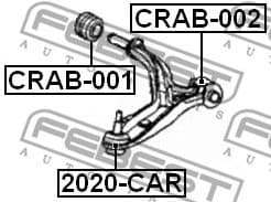 Mounting, control/trailing arm CRAB-001 - image 2