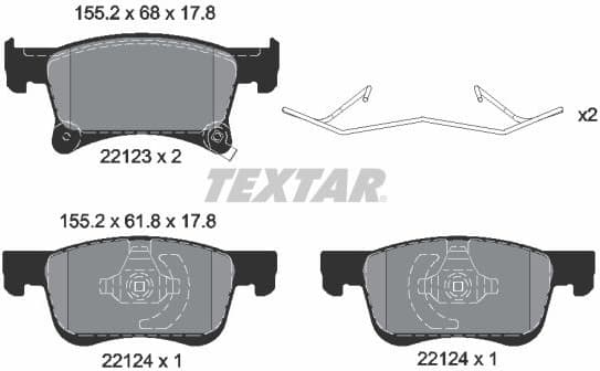 Brake Pad Set, disc brake Q+ 2212301