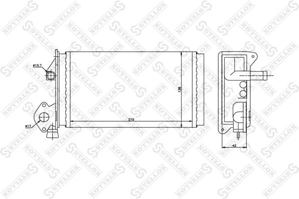 Heat Exchanger, interior heating 10-35063-SX