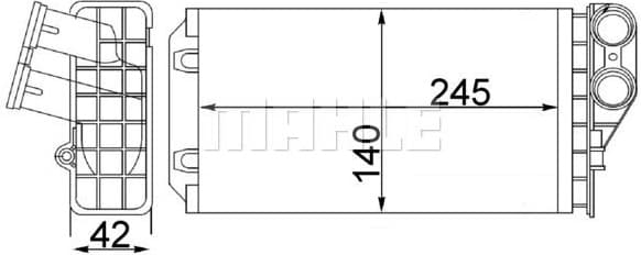 Heat Exchanger, interior heating BEHR AH 82 000S