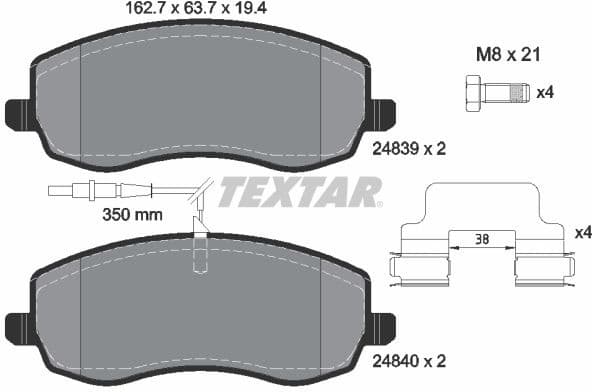 Brake Pad Set, disc brake Q+ 2483901