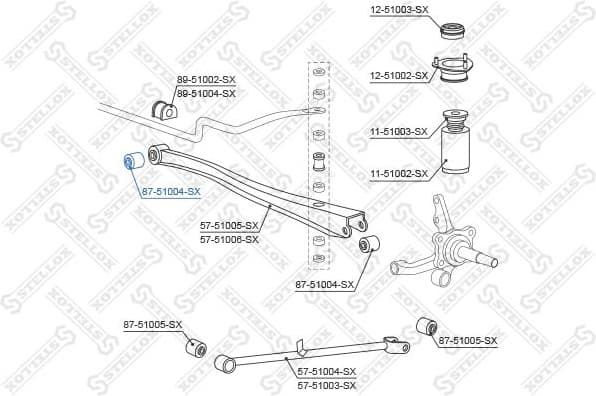 Mounting, control/trailing arm 87-51004-SX - image 2