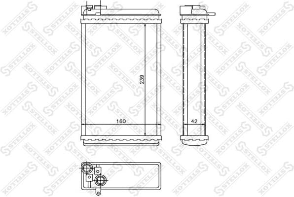 Heat Exchanger, interior heating 10-35046-SX