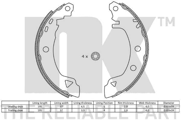 Brake Shoe Set 2710487 - image 2