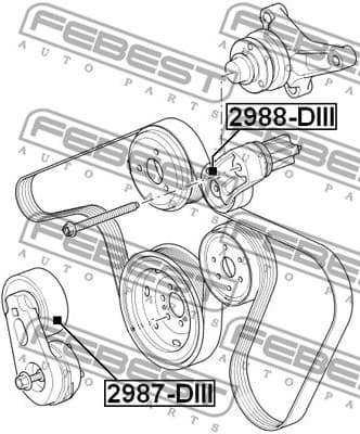 Deflection/Guide Pulley, V-ribbed belt 2988-DIII - image 2