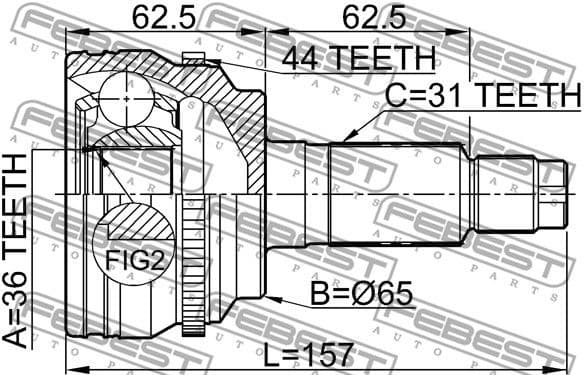 Joint Kit, drive shaft 0510-CX7A44 - image 2