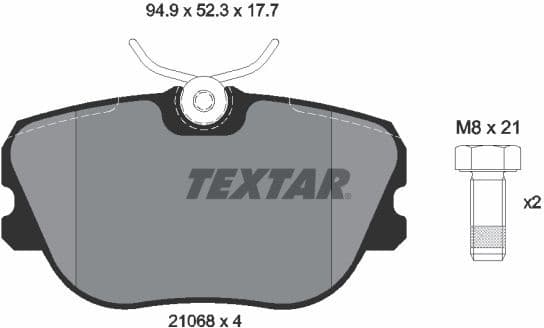 Brake Pad Set, disc brake 2106804