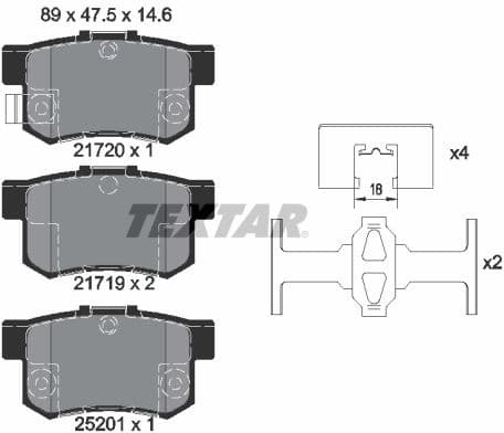 Brake Pad Set, disc brake Q+ 2172001