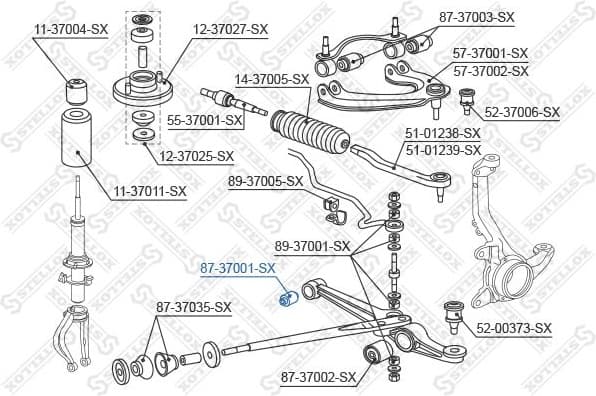 Mounting, control/trailing arm 87-37001-SX - image 2