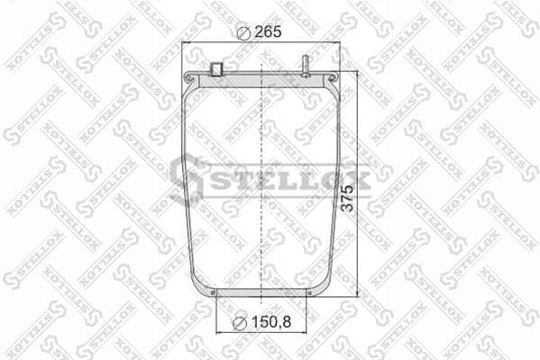 Bellow, air suspension 90-08366-SX