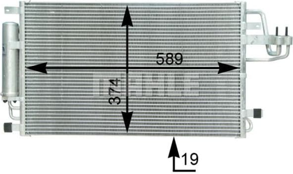 Condenser, air conditioning BEHR AC 399 000S