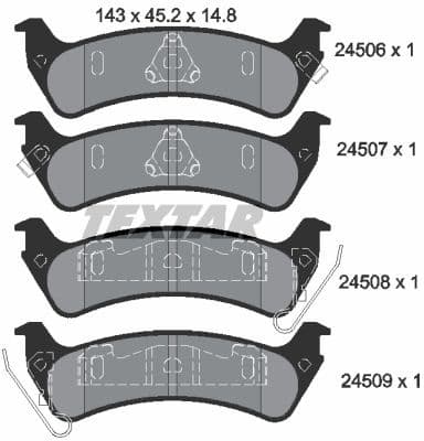 Brake Pad Set, disc brake 2450601