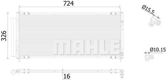 Condenser, air conditioning BEHR AC 904 000S