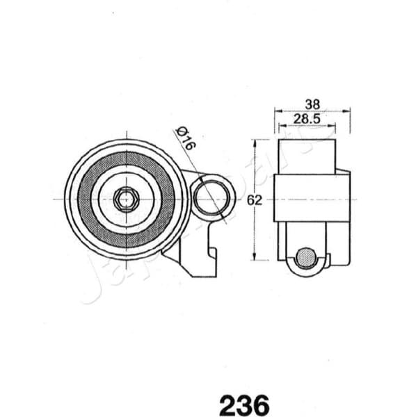 Tensioner, timing belt BE-236 - image 2
