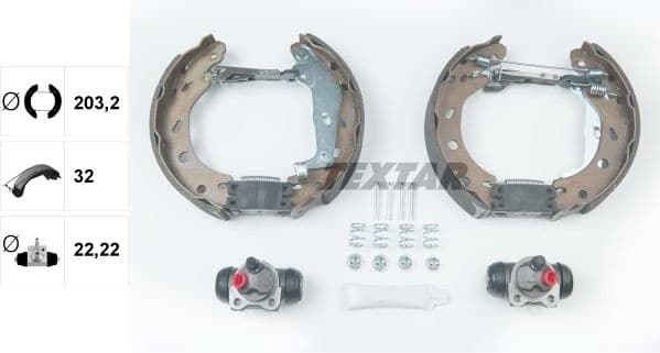 Brake Shoe Set Shoe Kit Pro 84057401