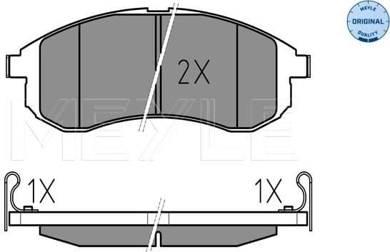 Brake Pad Set, disc brake MEYLE-ORIGINAL: True to OE. 025 238 7914/W